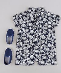 Macaquinho-Infantil-Estampado-de-Folhas-Manga-Curta-em-Algodao---Sustentavel-Azul-Marinho-9118882-Azul_Marinho_3