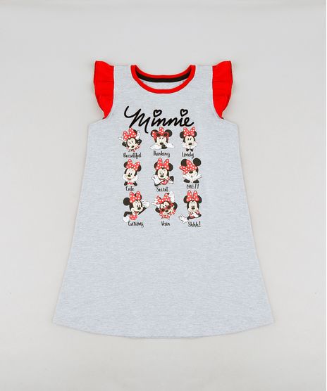 Camisola-Infantil-Minnie-com-Babado-Sem-Manga-Decote-Redondo-Cinza-Mescla-9223975-Cinza_Mescla_1