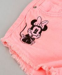 Short-Color-Infantil-Minnie-com-Bordado-e-Barra-Desfiada-Rosa-Neon-9276656-Rosa_Neon_4
