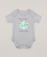 Body-Infantil--Dono-do-Mundo-do-Papai-e-da-Mamae--Manga-Curta-Cinza-Mescla-9229288-Cinza_Mescla_1