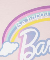 Blusa-Infantil-Barbie-Arco-Iris-com-Glitter-Manga-Curta-Decote-Redondo-em-Algodao---Sustentavel-Rose-9277593-Rose_4