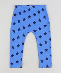Calca-Infantil-Leao-Estampada-de-Estrelas-em-Algodao---Sustentavel-Azul-9110030-Azul_2