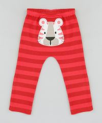 Calca-Infantil-Tigre-Listrada-em-Algodao---Sustentavel-Vermelha-9110029-Vermelho_1