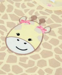 Body-infantil-Girafa-Estampado-Animal-Print-em-Algodao---Sustentavel-Amarelo-9109990-Amarelo_5