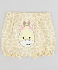 Short-Infantil-Girafa-Estampado-Animal-Print-em-Algodao---Sustentavel-Amarelo-9109994-Amarelo_1