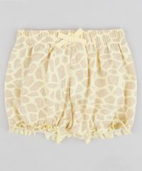 Short-Infantil-Girafa-Estampado-Animal-Print-em-Algodao---Sustentavel-Amarelo-9109994-Amarelo_2