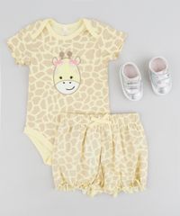 Short-Infantil-Girafa-Estampado-Animal-Print-em-Algodao---Sustentavel-Amarelo-9109994-Amarelo_3