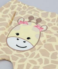 Calca-Infantil-Girafa-Estampada-Animal-Print-em-Algodao---Sustentavel-Amarelo-9109988-Amarelo_4