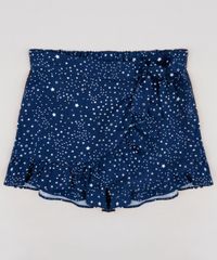 Short-Saia-Infantil-Estampada-de-Estrelas-com-Transpasse-e-Laco--Azul-Marinho-9257249-Azul_Marinho_1