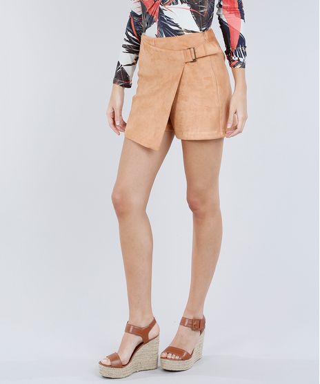 Short-Saia-Feminino-em-Suede-com-Fivela-Caramelo-9190786-Caramelo_1