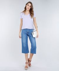 Blusa-Feminina-Basica-Flame-Decote-V-Manga-Curta-em-Algodao---Sustentavel-Lilas-8525926-Lilas_3