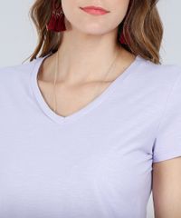 Blusa-Feminina-Basica-Flame-Decote-V-Manga-Curta-em-Algodao---Sustentavel-Lilas-8525926-Lilas_4