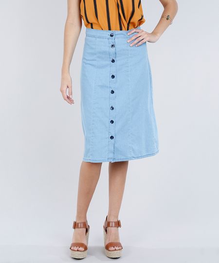 Saia-Jeans-Midi-Feminina-com-Botoes-Azul-Claro-9271811-Azul_Claro_1 Saia-Jeans-Midi-Feminina-com-Botoes-Azul-Claro-9271811-Azul_Claro_1