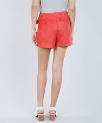 Short-Saia-Feminino-em-Suede-com-Fivela-Coral-9190786-Coral_2