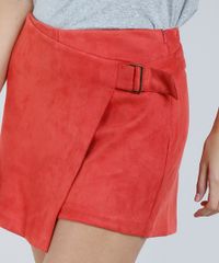 Short-Saia-Feminino-em-Suede-com-Fivela-Coral-9190786-Coral_4