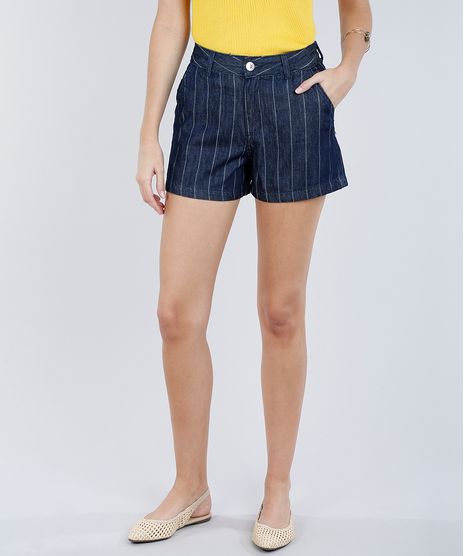 Short-Jeans-Feminino-Risca-de-Giz-Cintura-Alta-Azul-Escuro-9263438-Azul_Escuro_1