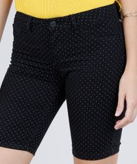 Bermuda-de-Sarja-Feminina-Ciclista-Estampada-de-Poa-Preta-9309025-Preto_4
