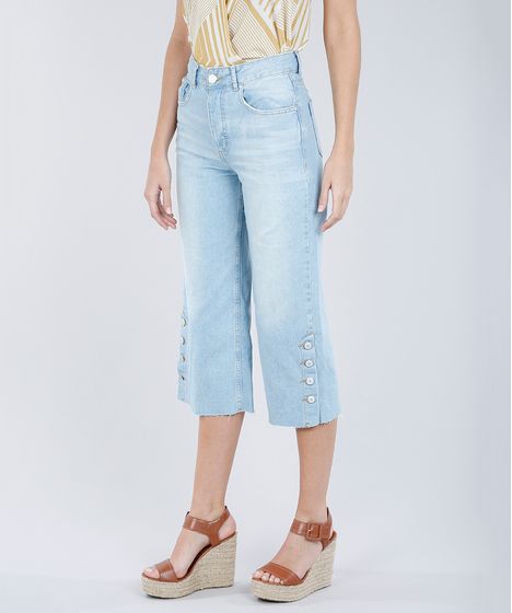 calça pantacourt jeans c&a