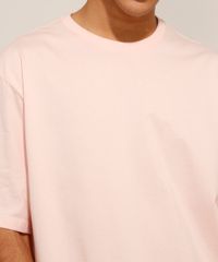 Camiseta-de-Algodao-Oversized-Manga-Curta-Gola-Careca--Rosa-9998227-Rosa_4