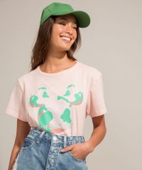 Camiseta-de-Algodao-Ciclos-Mickey-Mouse--Save-The-Planet--Manga-Curta-Gola-Careca-Rosa-Claro-1003171-Rosa_Claro_4