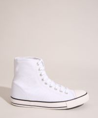 Tenis-Masculino-de-Lona-Cano-Alto-Oneself-Branco-9997464-Branco_1