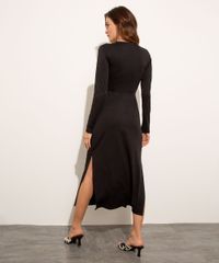 Vestido-Midi-Cut-Out-com-Fenda-Manga-Longa-Decote-V-Mindset-Preto-1007352-Preto_2