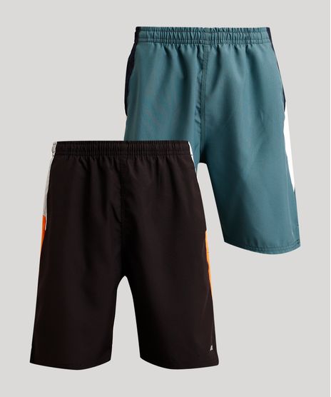 Kit-de-2-Shorts-Esportivos-Ace-com-Recortes-e-Bolsos-Multicor-1005868-Multicor_1