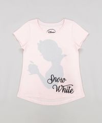 Blusa-Infantil-Princesas-Branca-de-Neve-com-Glitter-Manga-Curta-Decote-Redondo-Rose-9269447-Rose_1