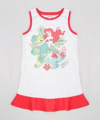 Camisola-Infantil-Pequena-Sereia-Ariel-com-Babado-Sem-Manga-Cinza-Mescla-Claro-9223932-Cinza_Mescla_Claro_1