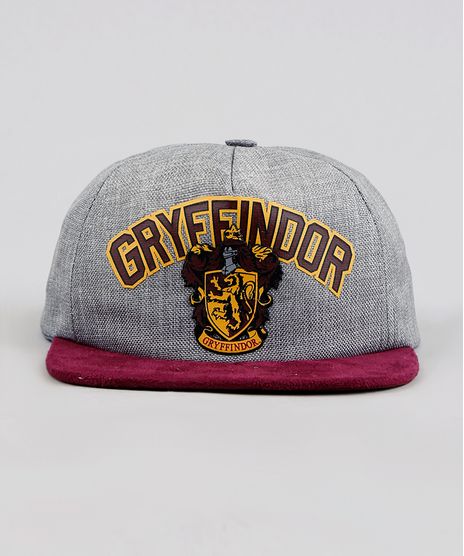 Bone-Infantil-Grifinoria-Harry-Potter-Aba-Reta-com-Suede-Cinza-9238907-Cinza_1