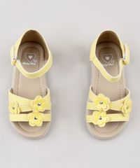 Sandalia-Infantil-com-Tiras-e-Flores-Amarela-9272024-Amarelo_4