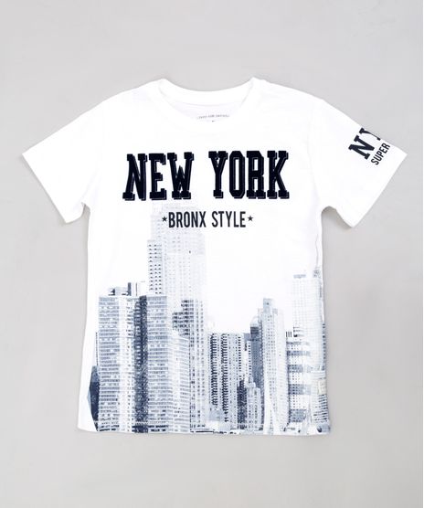 Camiseta-Infantil--Bronx-Style--Manga-Curta-Gola-Careca-Off-White-9235239-Off_White_1