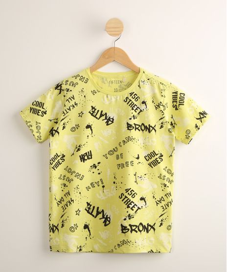 Camiseta-Juvenil-Estampada-Grafite-Manga-Curta-Verde-Neon-1000452-Verde_Neon_1