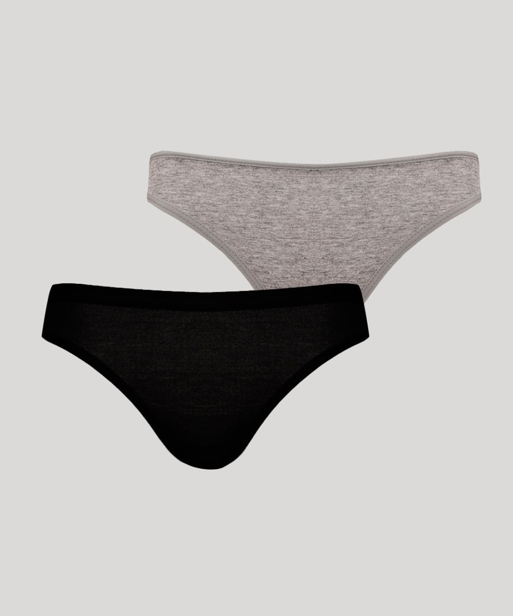 Kit de 2 Calcinhas Fio Dental Multicor