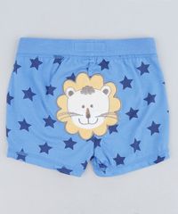 Short-Infantil-Leao-Estampado-de-Estrelas-em-Algodao---Sustentavel-Azul-9110036-Azul_1