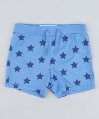 Short-Infantil-Leao-Estampado-de-Estrelas-em-Algodao---Sustentavel-Azul-9110036-Azul_2