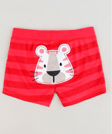 Short-Infantil-Tigre-Listrado-em-Algodao---Sustentavel-Vermelho-9110035-Vermelho_1
