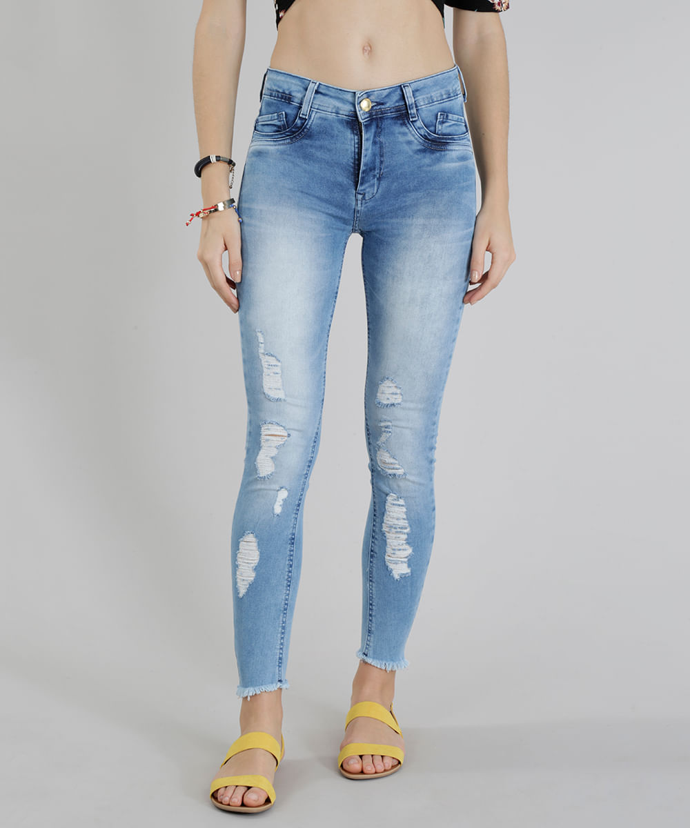 calça jeans feminina cor clara