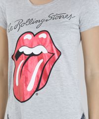 Blusa-Feminina-The-Rolling-Stones-Manga-Curta-Decote-Redondo-Cinza-Mescla-Claro-9277070-Cinza_Mescla_Claro_4