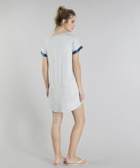 Camisola-Feminina--Made-With-Love--com-Recortes-Manga-Curta-Cinza-Mescla-Claro-9246532-Cinza_Mescla_Claro_2