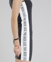 Vestido-Feminino-Curto-Faixa-Lateral-Sem-Manga-Decote-Redondo-Cinza-Mescla-Escuro-9273379-Cinza_Mescla_Escuro_4