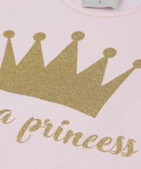 Blusa-Infantil--I-m-a-Princess--com-Glitter-Manga-Curta-Decote-Redondo---Tiara-com-Paetes-Rose-9258956-Rose_3