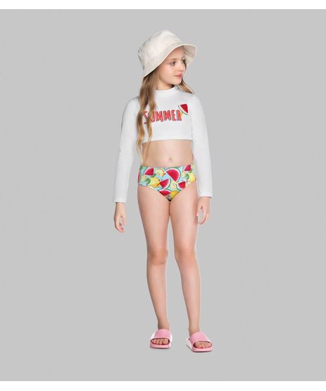 Moda Infantil - Moda Praia - Biquinis Branco – cea