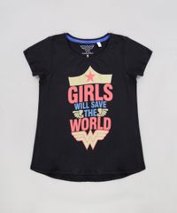 Blusa-Infantil-Mulher-Maravilha--Girls-Will-Save-the-World--Manga-Curta-Decote-Redondo-Preta-9230149-Preto_1