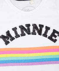 Blusa-Infantil-Minnie-com-Arco-Iris-Neon-Manga-Curta-Decote-Redondo-Off-White-9276429-Off_White_4