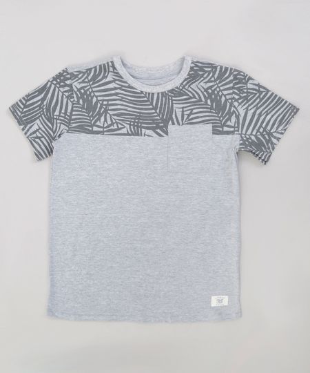 Camiseta-Infantil-com-Estampa-de-Folhagem-e-Bolso-Manga-Curta-Gola-Careca-Cinza-Mescla-9233714-Cinza_Mescla_1 Camiseta-Infantil-com-Estampa-de-Folhagem-e-Bolso-Manga-Curta-Gola-Careca-Cinza-Mescla-9233714-Cinza_Mescla_1