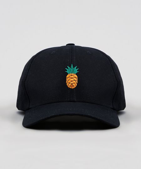 Bone-Masculino-Bordado-Abacaxi-Aba-Curva-Preto-9303068-Preto_1 Bone-Masculino-Bordado-Abacaxi-Aba-Curva-Preto-9303068-Preto_1