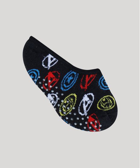 Meia-Sapatilha-Infantil-Os-Vingadores-Estampada--Preta-9263721-Preto_1