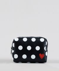 Necessaire-Feminina-Estampada-de-Poa-Preta-9243560-Preto_1