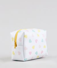 Necessaire-Feminina-Estampada-de-Coracoes-Branca-9238334-Branco_2